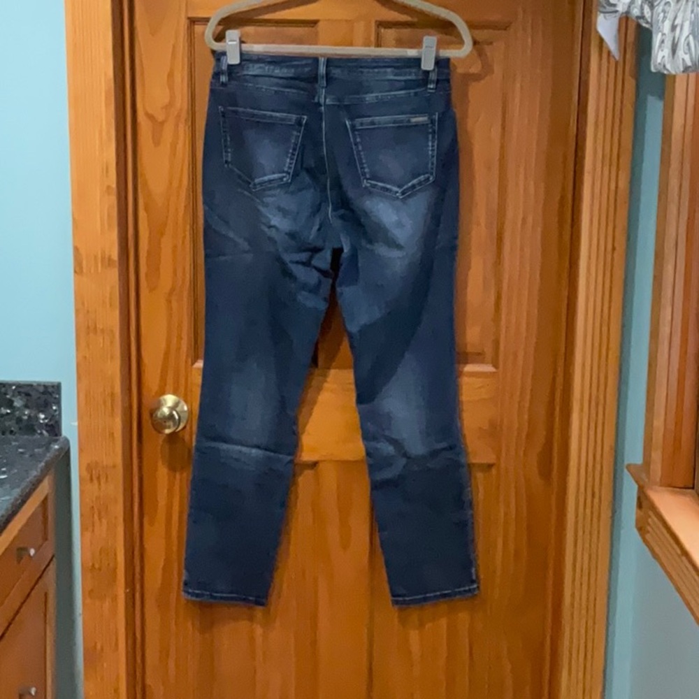 Joseph Ribkoff Blue Skinny Jeans with Distressed Details - Picture 2 of 4